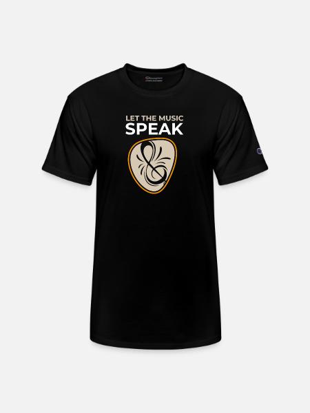 Let the Music Speak - Champion Unisex T-Shirt - black