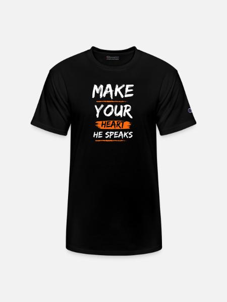 Your heart speaks - Champion Unisex T-Shirt - black