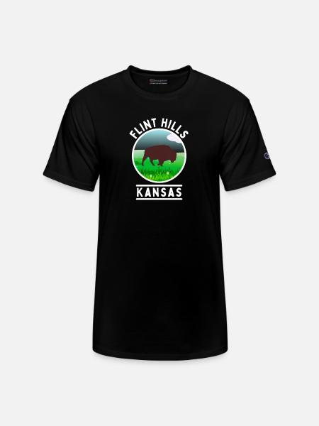 Flint Hills Kansas - Champion Unisex T-Shirt - black