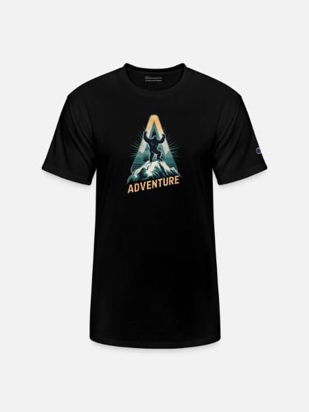 Big Foot ADVENTURE - Champion Unisex T-Shirt - black