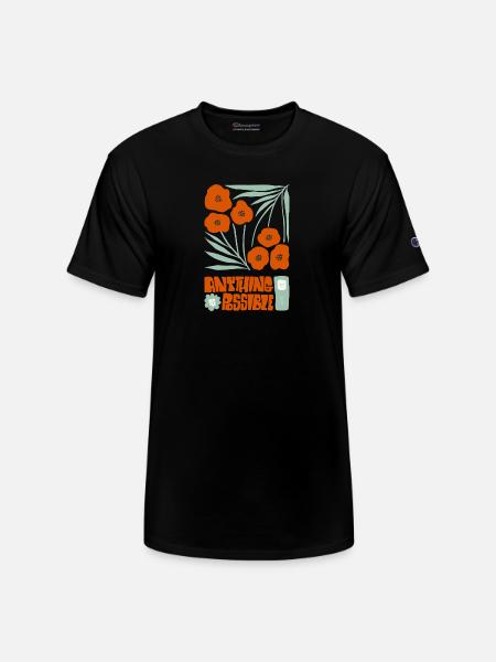 Anything Is Possible Poppies - Champion Unisex T-Shirt - black