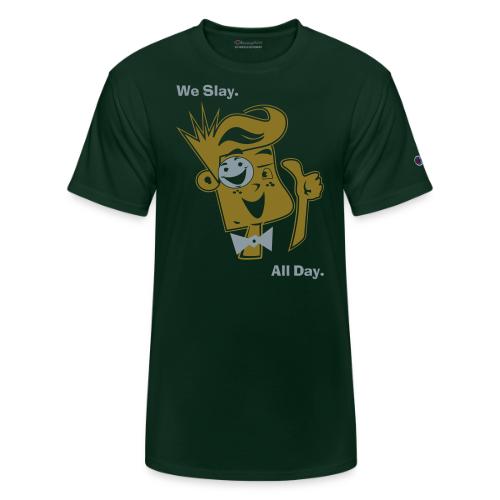 We Slay All Day Shiny Shirt Metallic Silver & Gold - Champion Unisex T-Shirt