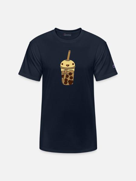 anime face bubble tea - Champion Unisex T-Shirt - navy