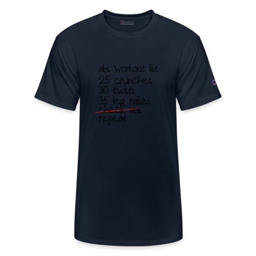 Abs Workout List - Champion Unisex T-Shirt