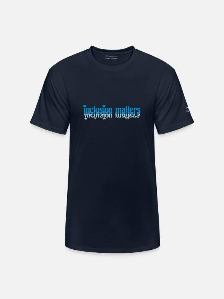 inclusion matters logo quote - Champion Unisex T-Shirt - navy
