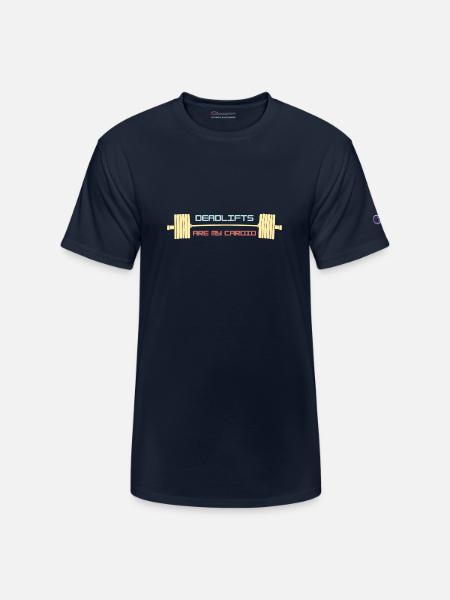 Deadlifts Are My Cardio - Champion Unisex T-Shirt - navy
