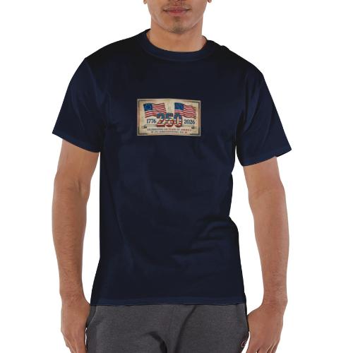 USA 250th Anniversary Flags Emblem - Champion Unisex T-Shirt