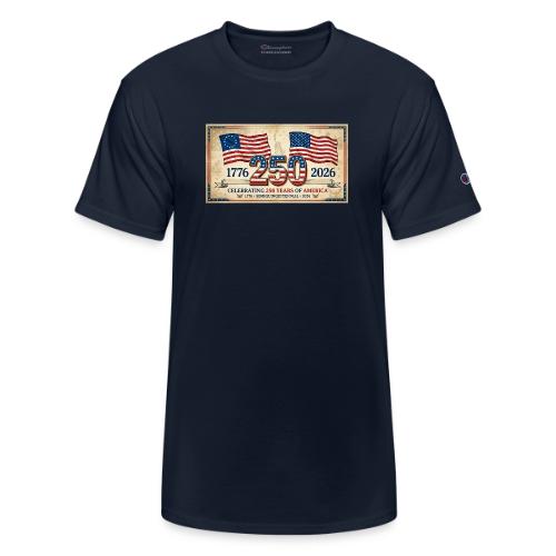 USA 250th Anniversary Flags Emblem - Champion Unisex T-Shirt