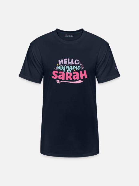 Sarah My Name Is Sarah - Champion Unisex T-Shirt - navy