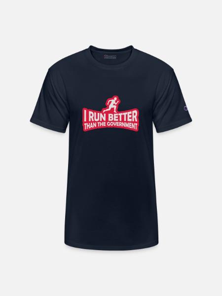 run better than government - Champion Unisex T-Shirt - navy