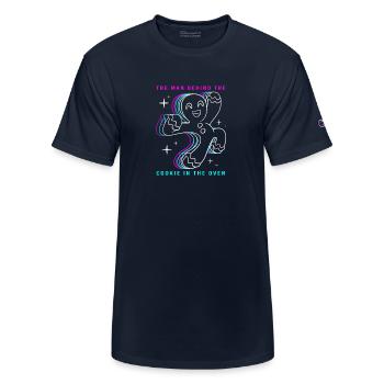 Gingerbread Gender Reveal Dad - Champion Unisex T-Shirt - navy - Front