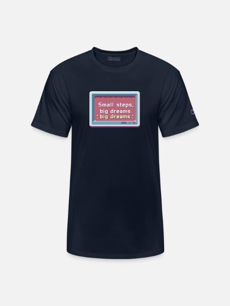 Small Steps Big Dreams Pixel - Champion Unisex T-Shirt - navy