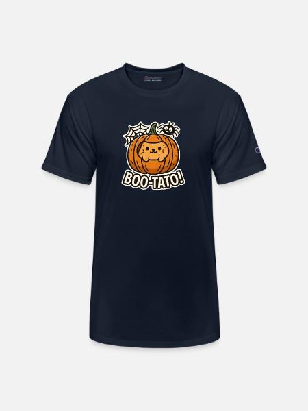 Pumpkin Boo-Tato Cute Halloween - Champion Unisex T-Shirt - navy