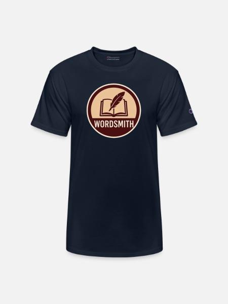 Wordsmith Quill Open Book - Champion Unisex T-Shirt - navy