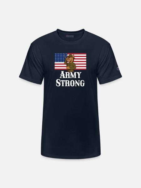 Patriotic Mule Soldier - Champion Unisex T-Shirt - navy