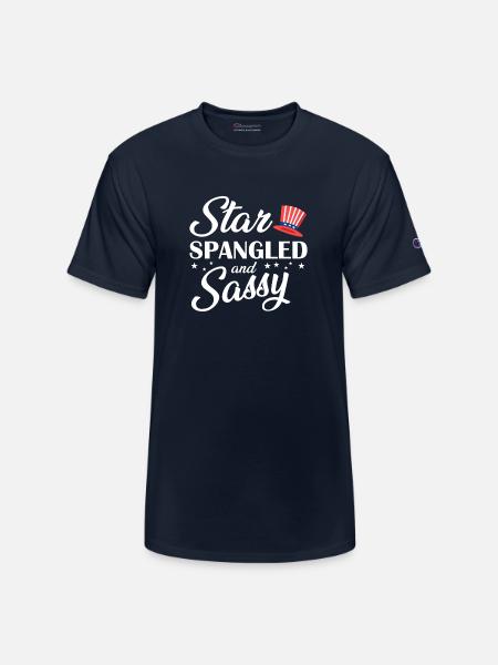 Star Spangled and Sassy - Champion Unisex T-Shirt - navy