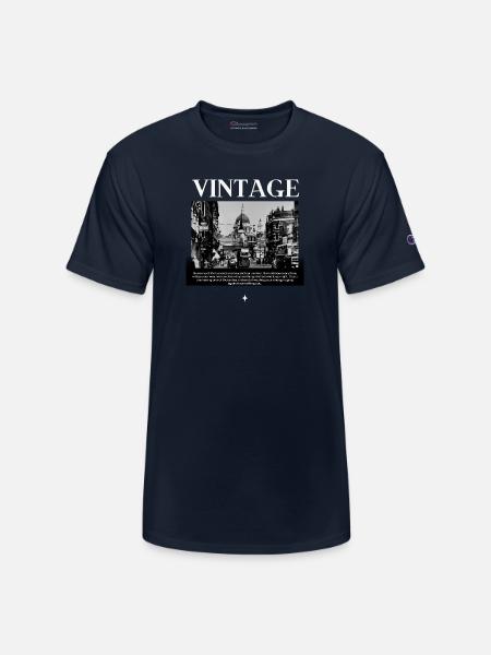Timeless Mono Streetscape - Champion Unisex T-Shirt - navy