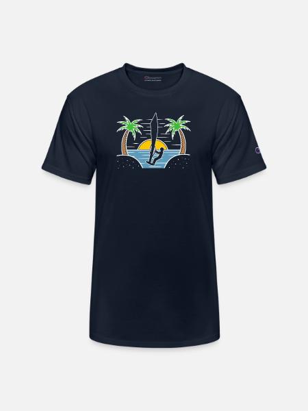 Beach Water Sports Windsurfing - Champion Unisex T-Shirt - navy