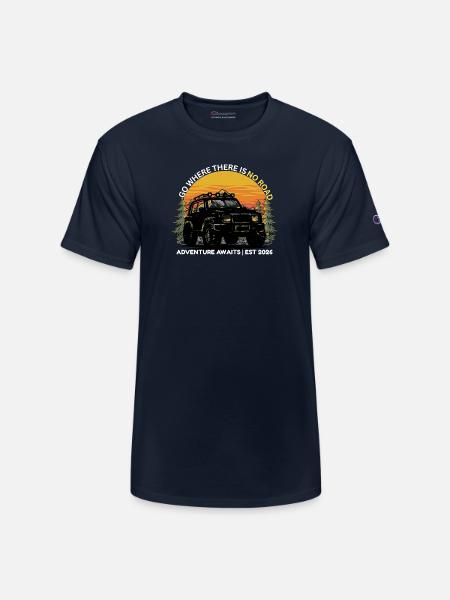 GO_WHERE_THERE_IS NO ROAD - Champion Unisex T-Shirt - navy