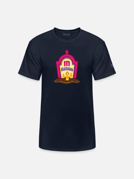 Halloween inflation grave - Champion Unisex T-Shirt - navy
