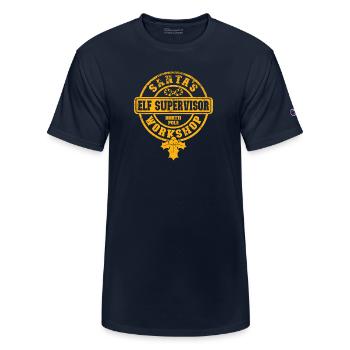 Elf Supervisor - Champion Unisex T-Shirt - navy - Front