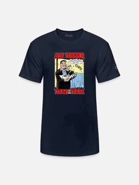 Alf Tupper Tough of the Track Comic Fish & Chips - Champion Unisex T-Shirt - navy