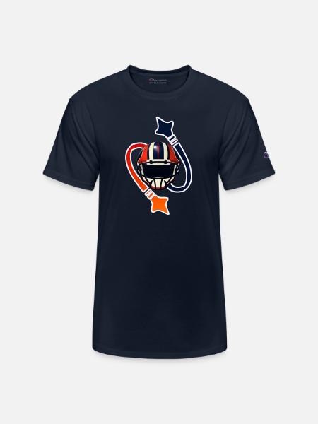 Patriotic Helmet Emblem - Champion Unisex T-Shirt - navy