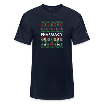 Pharmacy Ugly Christmas, Pharmacy Squad, Pharmacy - Champion Unisex T-Shirt - navy - Front