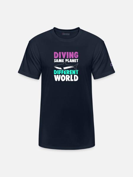 Diving Quote - Champion Unisex T-Shirt - navy