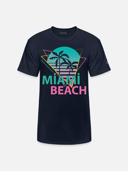 Miami Beach - Champion Unisex T-Shirt - navy