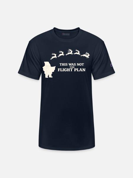 Santa’s Christmas Flight Plan - Champion Unisex T-Shirt - navy