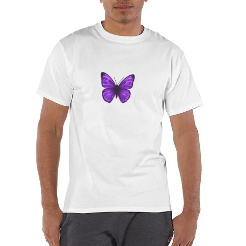 Neon Purple Butterfly - Champion Unisex T-Shirt