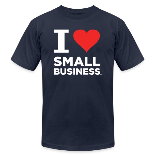 I Heart Small Business Logo (Red & White) - Unisex Jersey T-Shirt by Bella + Canvas