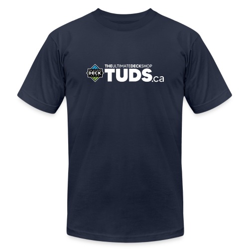 TUDS.ca Logo White - Unisex Jersey T-Shirt by Bella + Canvas