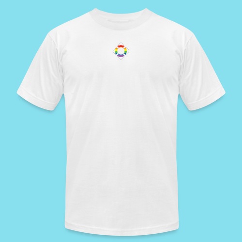MMOB_logo_vert_whitetype - Unisex Jersey T-Shirt by Bella + Canvas