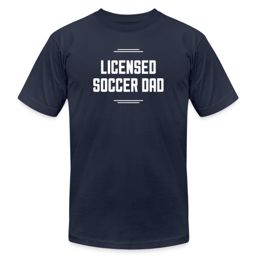 Licensed Soccer Dad Men's Tee - Unisex Jersey T-Shirt by Bella + Canvas