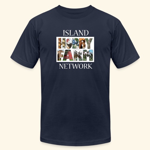 Island Hobby Farm White Logo - Unisex Jersey T-Shirt by Bella + Canvas