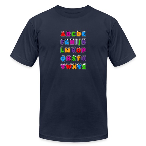 Kawaii Alphabet Letters ABC for children - Unisex Jersey T-Shirt by Bella + Canvas
