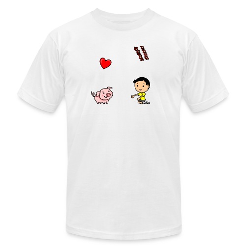 Boys Love Bacon Too - Unisex Jersey T-Shirt by Bella + Canvas