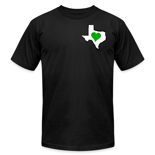 Texas Green Heart - Unisex Jersey T-Shirt by Bella + Canvas