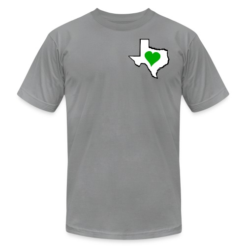 Texas Green Heart - Unisex Jersey T-Shirt by Bella + Canvas