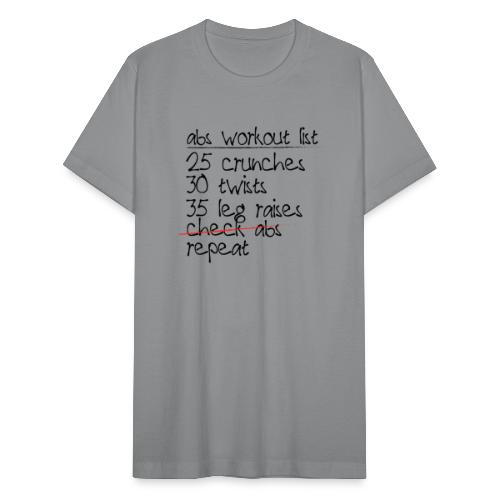 Abs Workout List - Unisex Jersey T-Shirt by Bella + Canvas