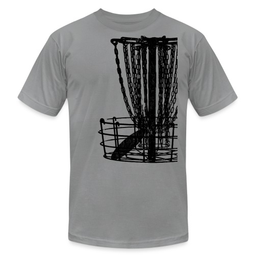 Distressed Disc Golf Basket Shirt Black Print - Unisex Jersey T-Shirt by Bella + Canvas