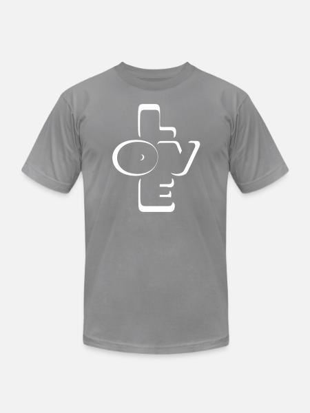 love together - Unisex Jersey T-Shirt by Bella + Canvas - slate