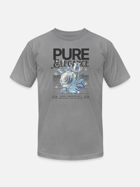 Pure Elegance Rose - Unisex Jersey T-Shirt by Bella + Canvas - slate