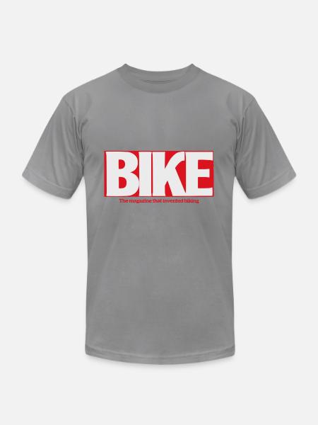 Official Bike Magazine 90s Logo - Unisex Jersey T-Shirt by Bella + Canvas - slate