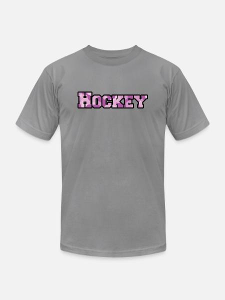 Hockey purple camo - Unisex Jersey T-Shirt by Bella + Canvas - slate