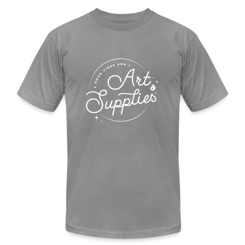 Good Vibes and Art Supplies White - Unisex Jersey T-Shirt by Bella + Canvas