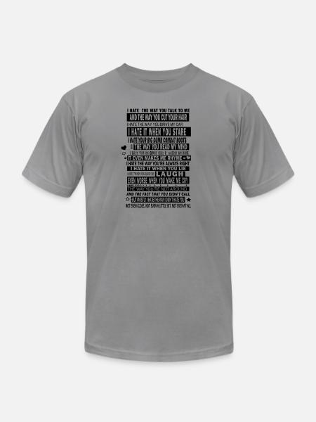 10 things I hate about you - I don't hate you - Unisex Jersey T-Shirt by Bella + Canvas - slate