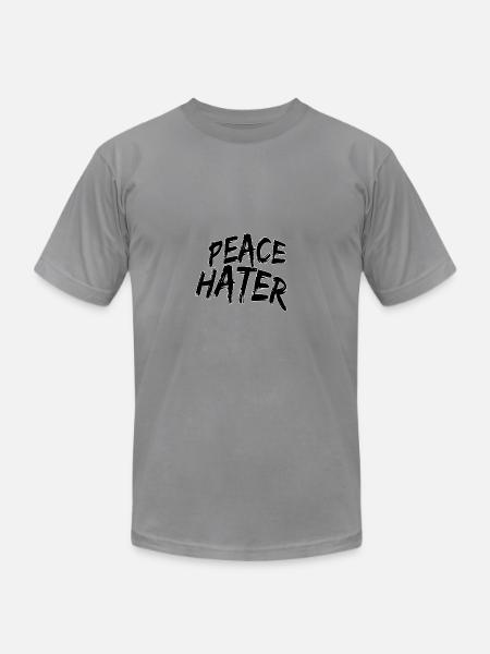 Peace hater - Unisex Jersey T-Shirt by Bella + Canvas - slate